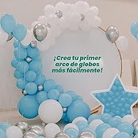 Vista 5 de Kit de arco de globos, tira de guirnalda de globos de 82 pies de fácil bricolaje y 500 puntos de pegamento para arco de globos, decoración