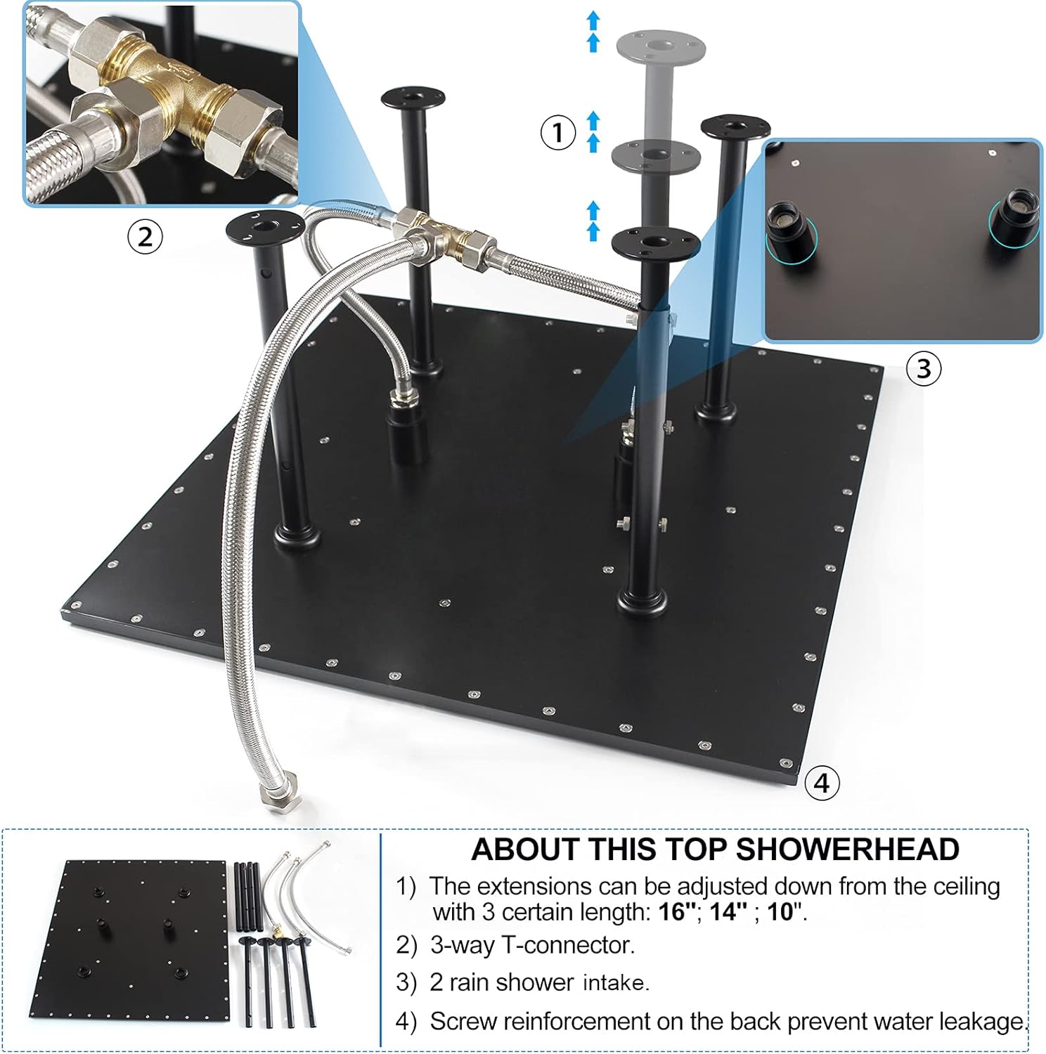 70% Off Discount HOMEDEC Thermostatic LED Shower head with Body Sprays Bathroom Shower System with Hand Shower, Square Fixed Shower Head Color Changing with Water Temperature (20inch, Matte Black) Up To 60% OFF HOMEDEC Thermostatic LED Shower head with Body Sprays Bathroom Shower System with Hand Shower, Square Fixed Shower Head Color Changing with Water Temperature (20inch, Matte Black)