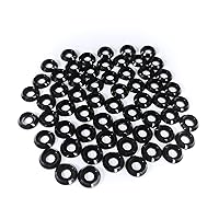 Vista 3 de [60PCS] Arandelas de avellanado M3 Color Negro, Aleación de aluminio anodizado, Juntas de arandelas de cabeza Cuña de Copa para Tornillo