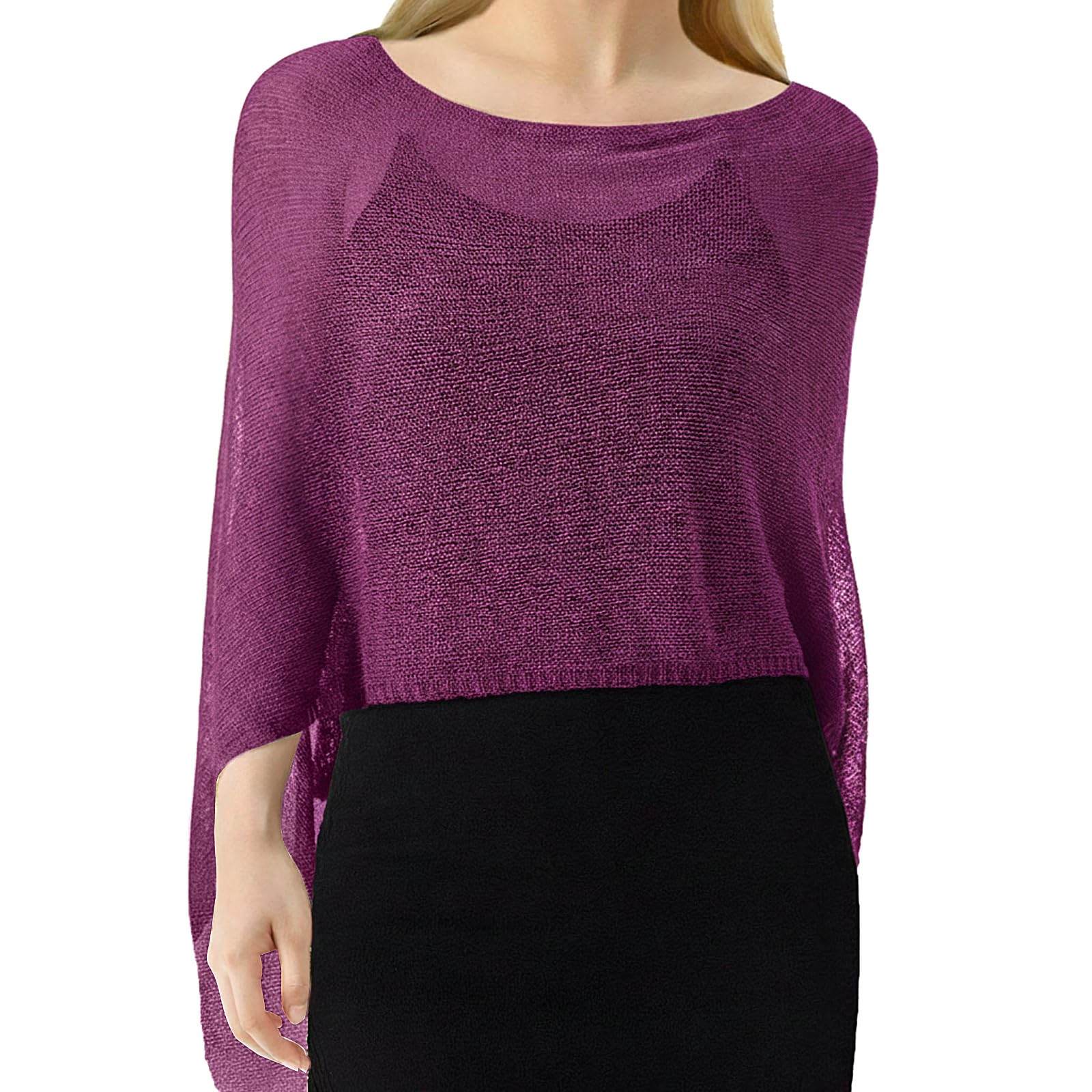 Women Sheer Poncho Shrug