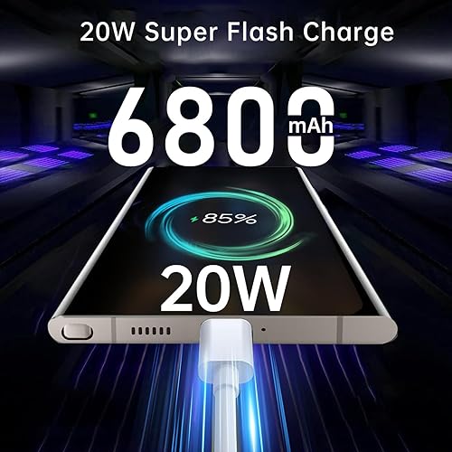 Miniatura 6 de Teléfono celular desbloqueado S24U Android 14, 8GB+256GB Octa-core Smartphone, batería 6800mAh teléfono móvil de carga rápida, pantalla FHD+ 120Hz