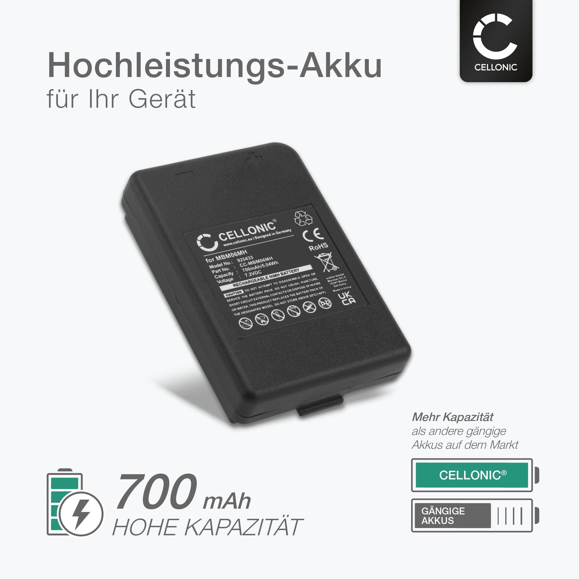 subtel 3X Akku kompatibel mit Autec B07C TF02, E16 KTC, MBM06MH