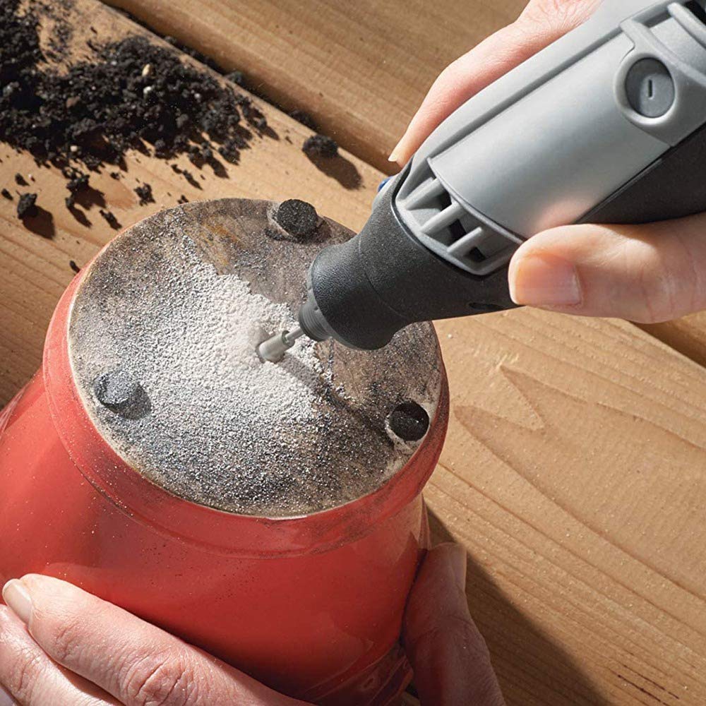 Bloepum 20 Pcs Diamond Grinding Bits 4mm Cylinder Head Grinding Bit Rotary Diamond Burr Set for Most Rotary Tool Bit Grinder