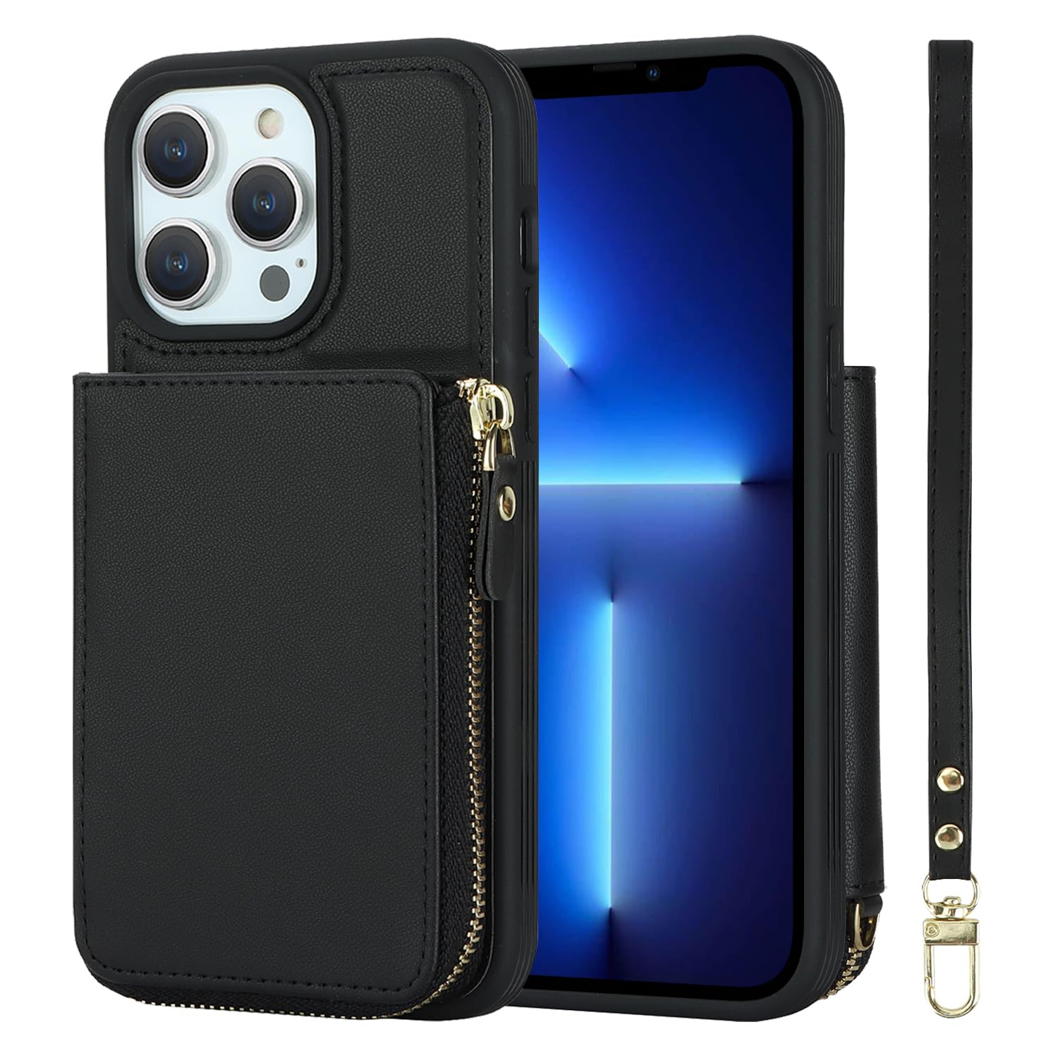 Schwarze Gel-Hülle Für IPhone 11 Pro – Mit Kartenhalter, Stoßfest, Ultradünn & Weich