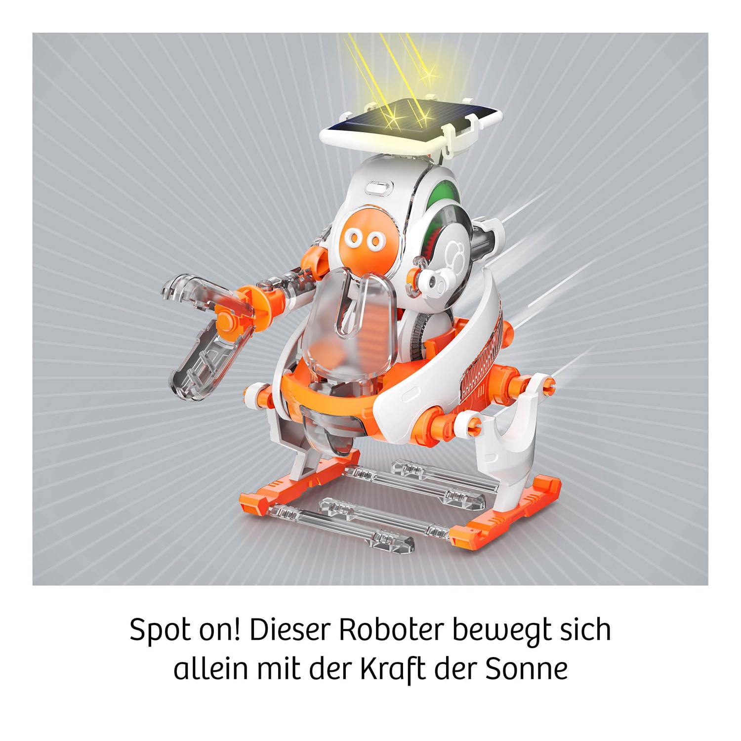 KOSMOS 621247 Solar Bots, Baue 8 Solar-Modelle, Bausatz für Solar Roboter mit Solarenergie-Antrieb, Solarzelle mit Motor, Experimentierkasten für Kinder ab 8-12 Jahre