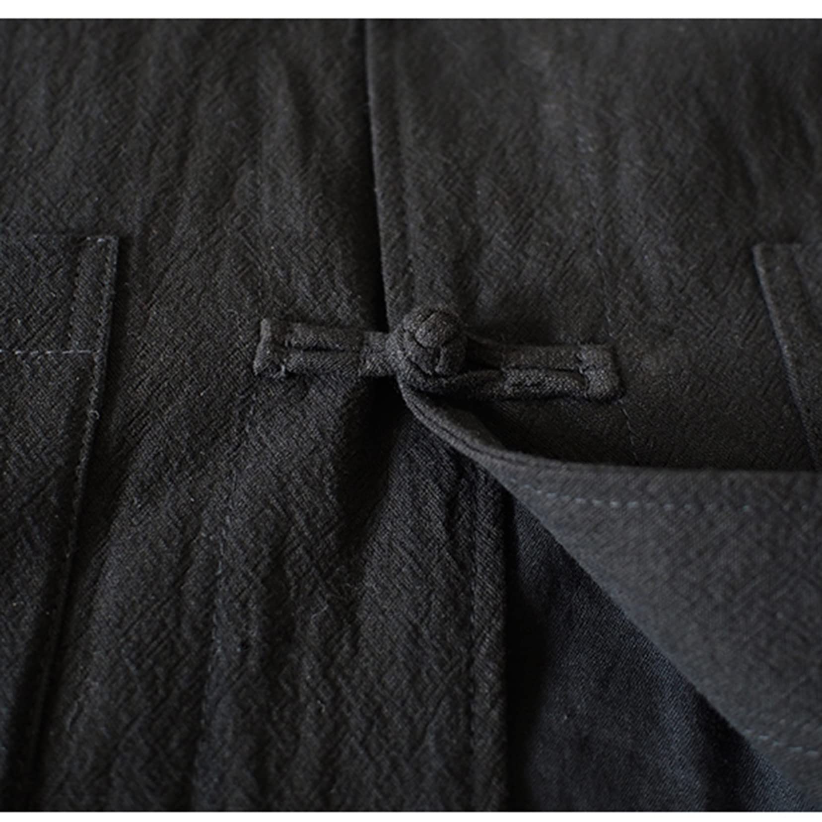 Chino Tradicional Chaleco ala Chun Chaleco sin Mangas Artes Marciales monjes budistas Uniformes Brown-XXL