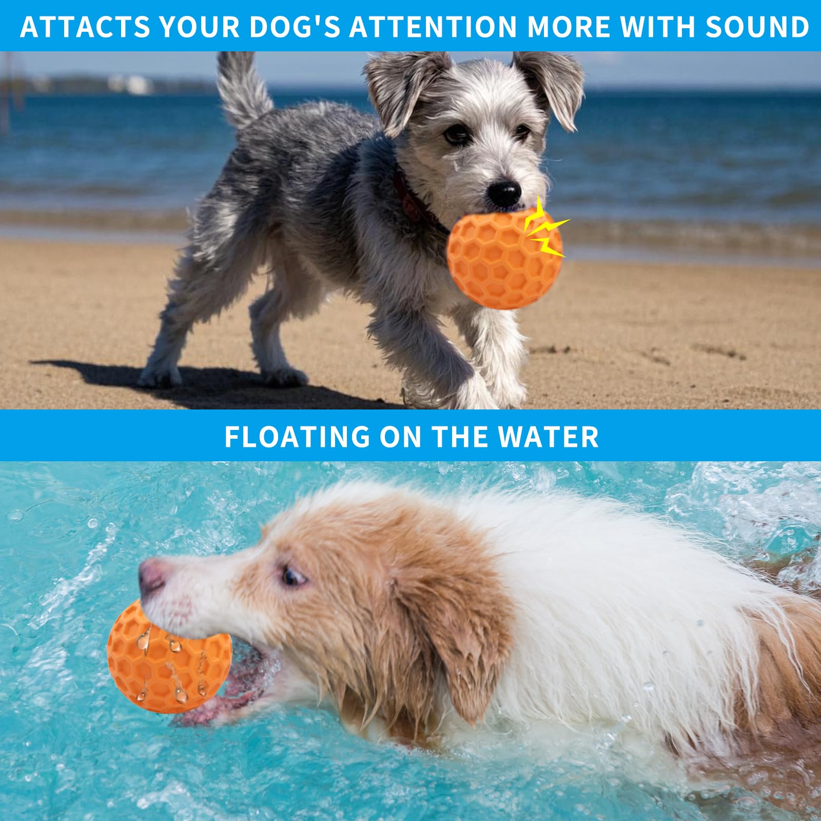 woeita Indestructible Squeaky Dog Ball - Image 4