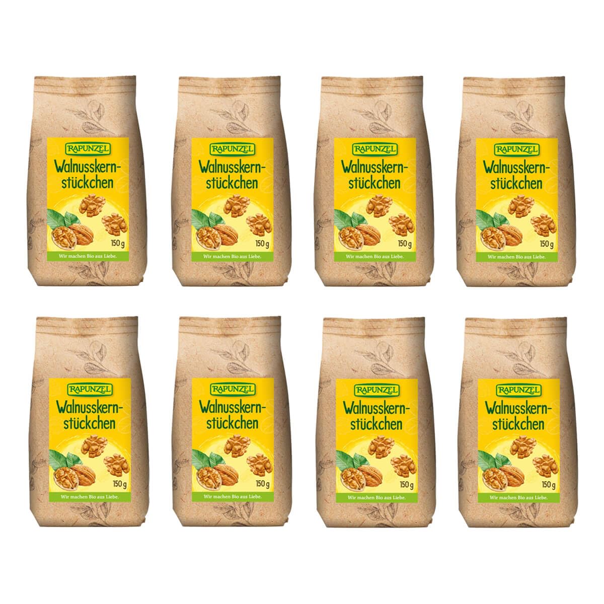 Rapunzel - Walnusskernstückchen - 150 g - 8er Pack