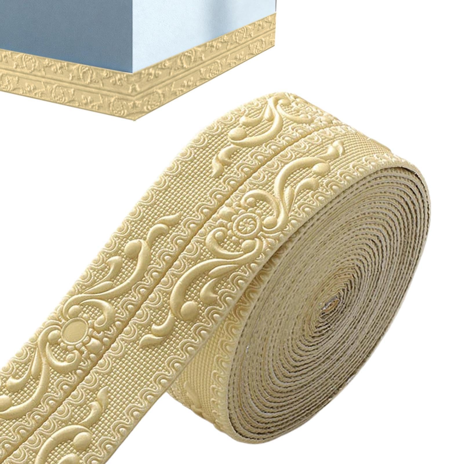 Moldura de despegar y pegar autoadhesiva de 10m y rodapié flexible para techo y balcón