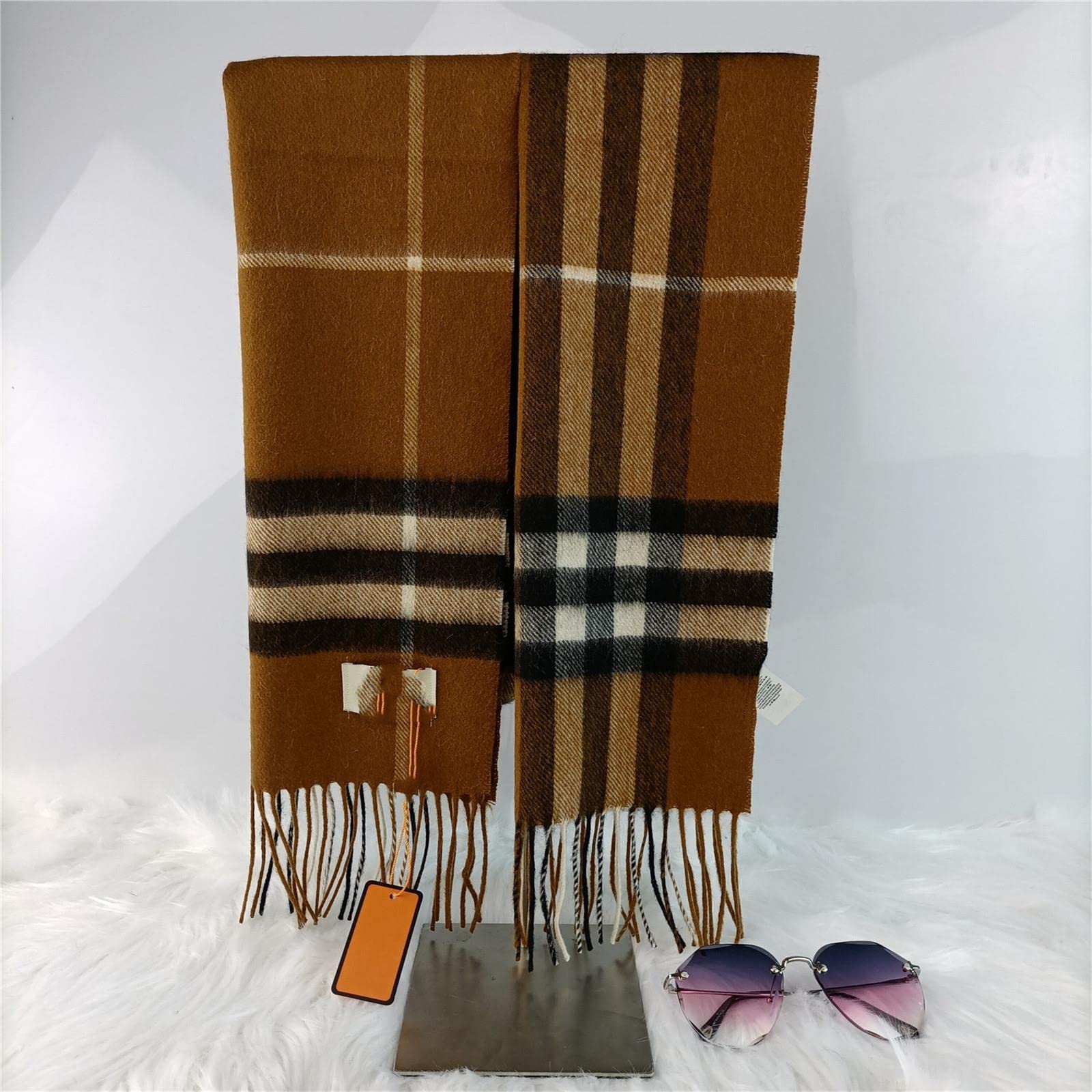UKKO Kaschmirschal Kaschmirschal Und Wolle Hijab Ultra Warm Und Elegant Karierter Winter Und Frühling