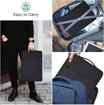15.6-16.1 Inch Portable Monitor Sleeve Case for CAPERAVE KYY MNN VILVA InnoView ZSCMALLS QQH FANGOR HONGO CNBANAN ViewSonic, ASUS ZenScreen ACER Laptop External Display Travel Carrying Bag
