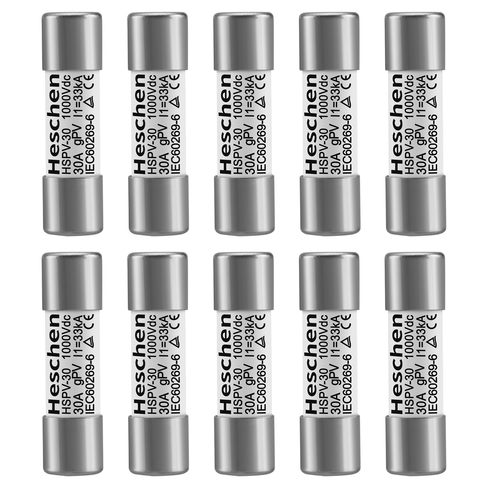 Fusibili Fotovoltaici DC1000V 25A | 10 Pezzi Per Impianti Solari | Protezione Sistema Fotovoltaico