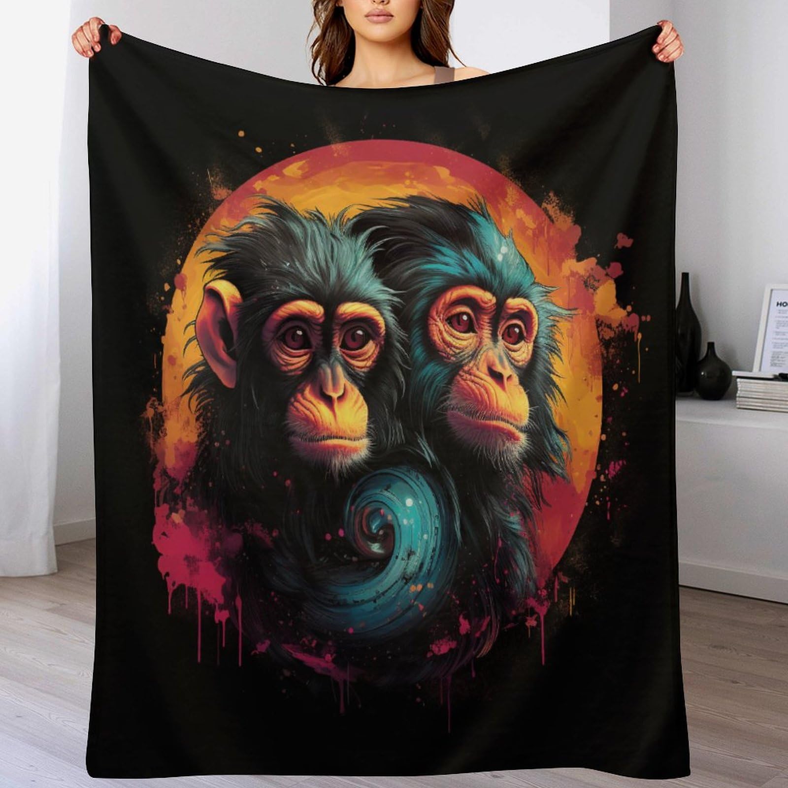 Couverture polaire de flannel douce et chaude pour lit et canape 130x180cm