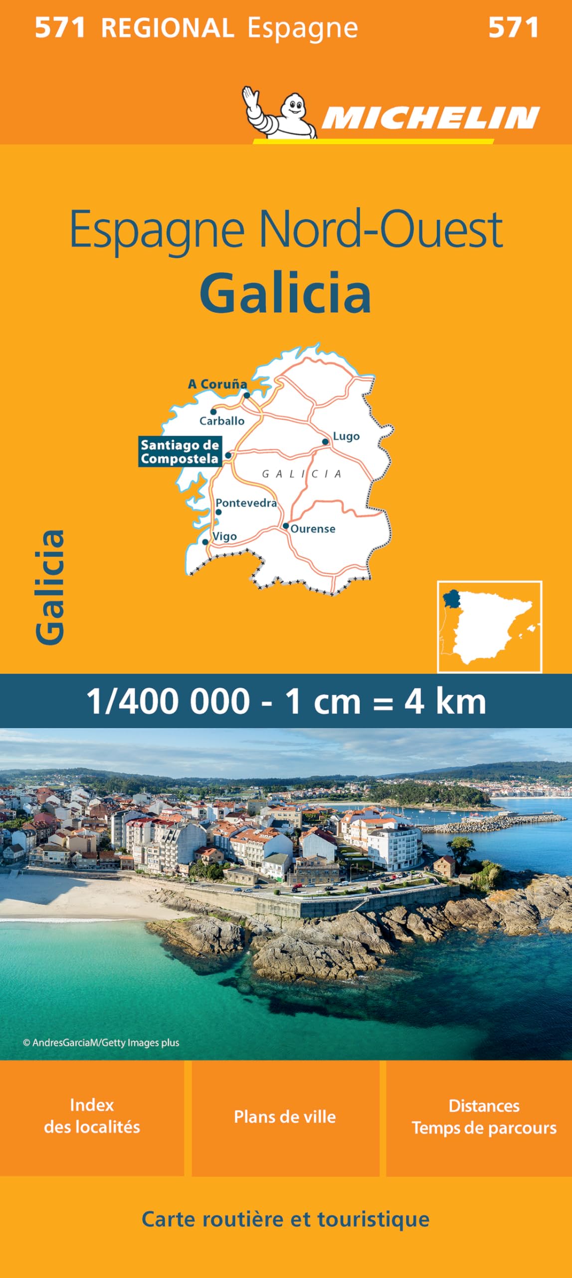 Galicia (571): Galicia : carte routière et touristique (Michelin régional, 571)
