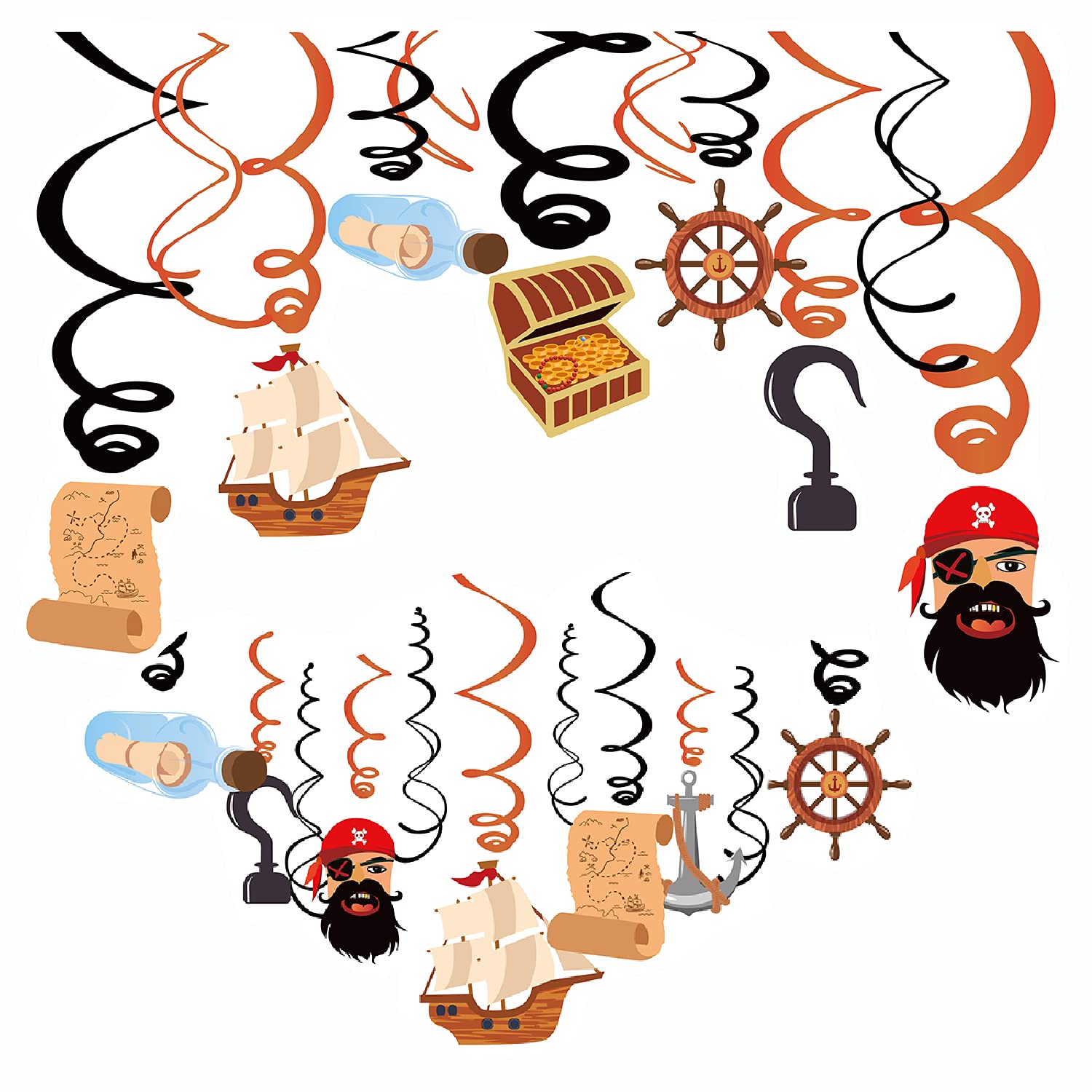 Buy Jhkim Pirate Birthday Party Supplies 30CT Pirate Party Decorations