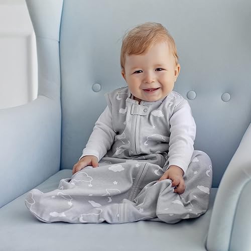 Miniatura 6 de Mama Cheetah Saco de dormir para bebé de 0.5 TOG, manta de algodón orgánico con cremallera bidireccional, saco de dormir de transición para bebé