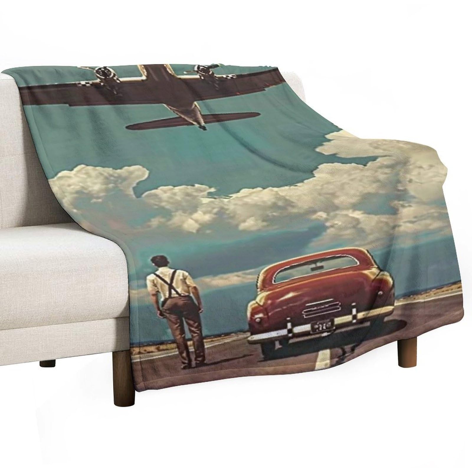YHGSREUOH Air-Travel-Dream_02 Flannel Blankets Fleece Soft Throw Lightweight Plush Gifts for Couch, Bed, Cozy Sofa Plush, Chair, Lovers 32x48inch(80x120cm)