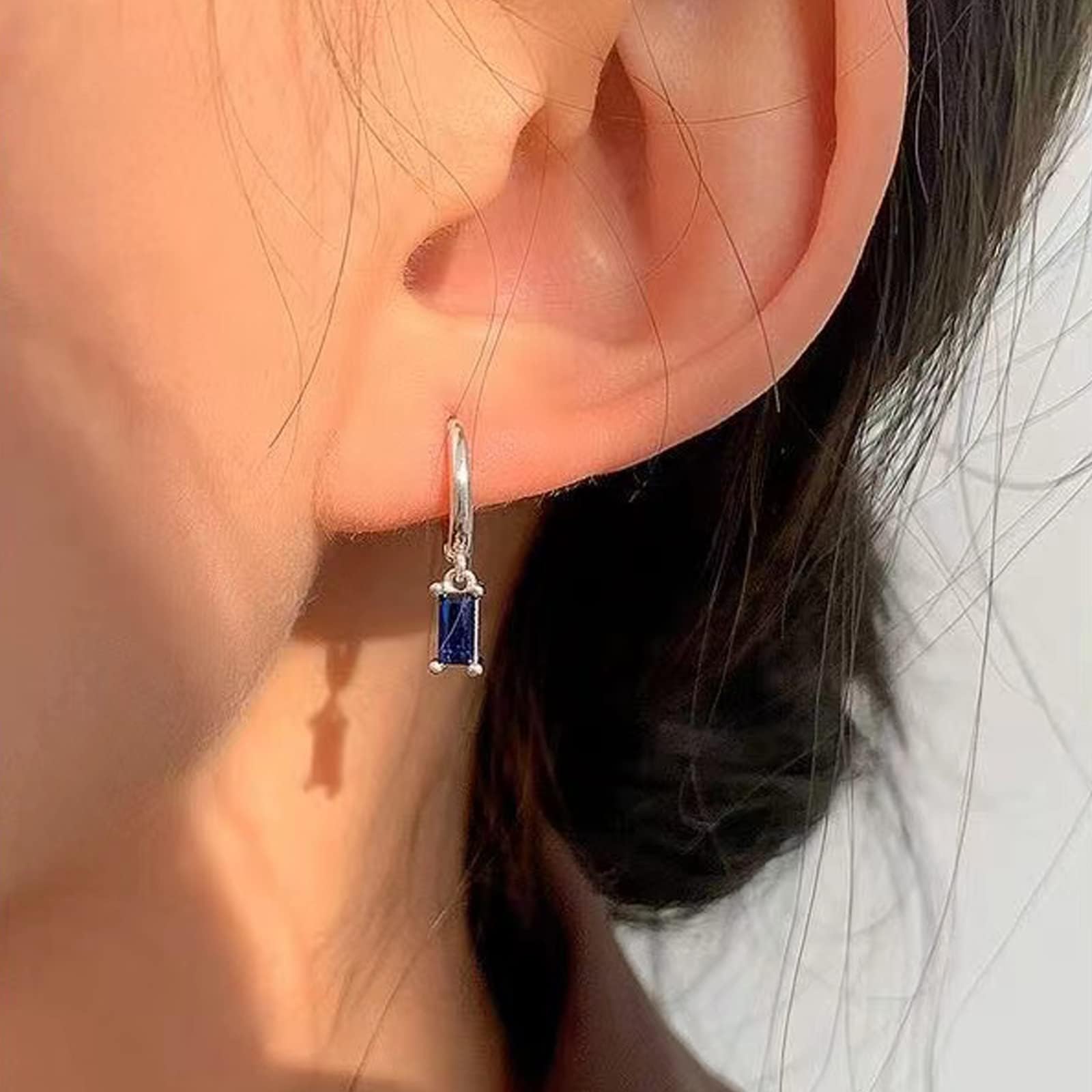 Orecchini A Cerchio Con Orecchini Pendenti, Orecchini Donna Lunghi Donna Oro 14K Orecchini Donna Oro Bambina e Uomo 2Pz