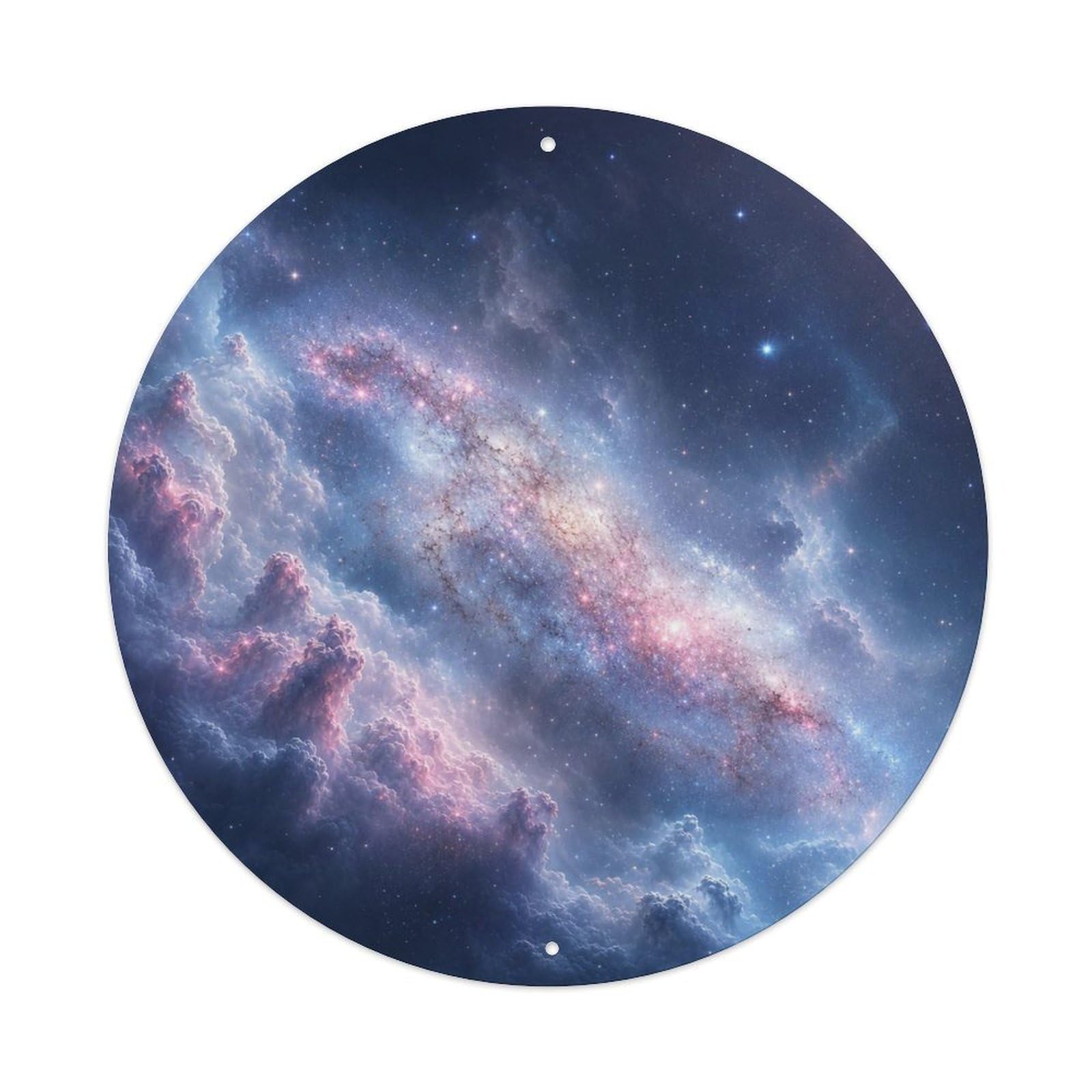 Okngb Style Cosmic Small Magellanic Cloud Space Archive Night Sky Metal Tin Sign Plaque Wall Decor For Cafe, Man Cave, Club Bar, Office, Home Garden Round Metal Poster 8X8inch