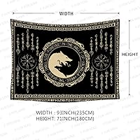 Vista 24 de F-FUN SOUL Tapiz de los vikingos nórdicos, franela suave, 40 x 30 pulgadas, nudo triskele vikingo, runa celta, tapiz de mitología estética