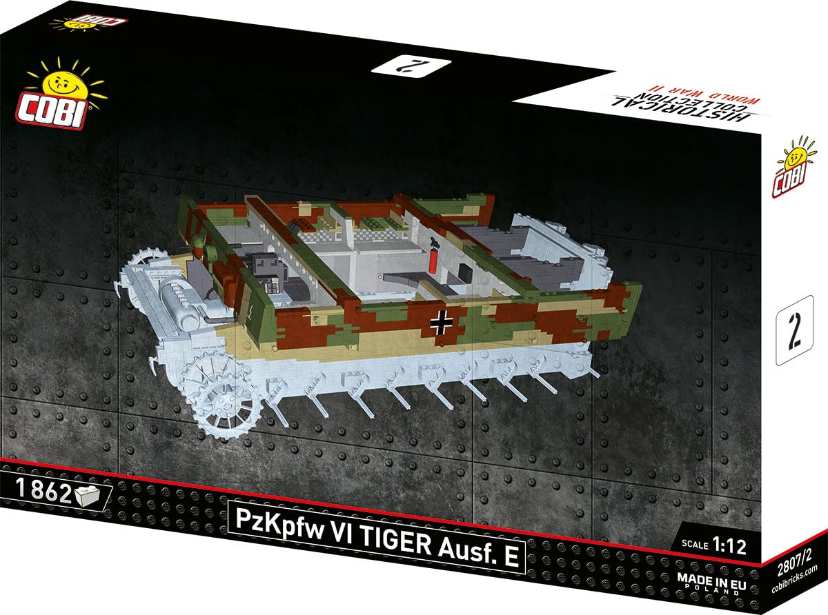 COBI PzKpfw. VI Tiger, 70 cm (Länge) x 30 cm (Breite) x 24 cm (Höhe), Dark Green