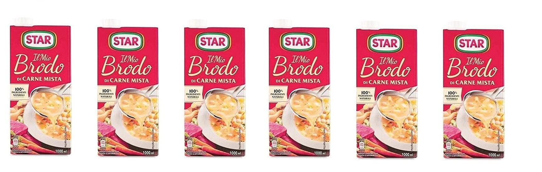 Stella Brodo Carne Mista Brodo Liquido Misto Carne Pronto Pasti 1 Lt