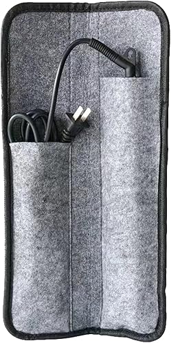 Miniatura 4 de Estuche de viaje de hierro plano, bolsa de viaje, funda de hierro plano, alfombrilla de fieltro profesional, cubierta de rizador de pelo, funda para