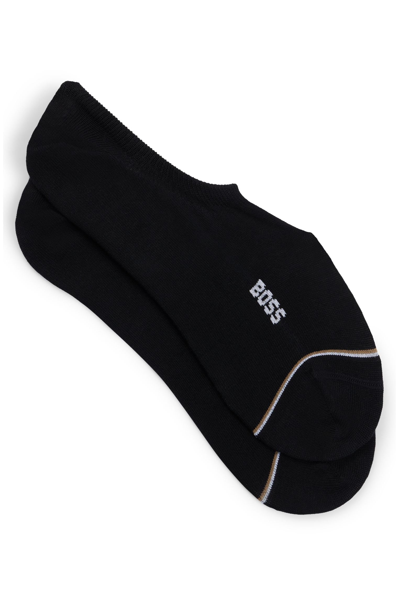 BOSS Men's 2P LC Iconic CC Invisible Socks, Black1, 43-46