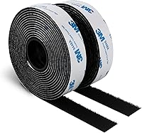 Vista 9 de Cinta autoadhesiva de gancho y bucle de 1 pulgada x 10 pies, fabricada con 3M 9448, sujetadores de tela de nailon entrelazados, cinta adhesiva