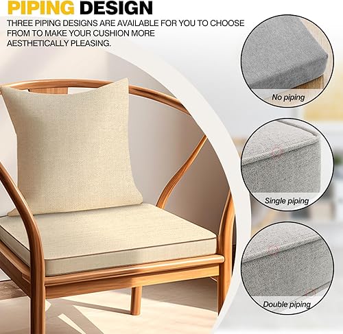 Miniatura 7 de Cojines de banco personalizados, cojines de asiento de ventana para interiores, cojines de banco para muebles de interior, cojín de esponja de alta