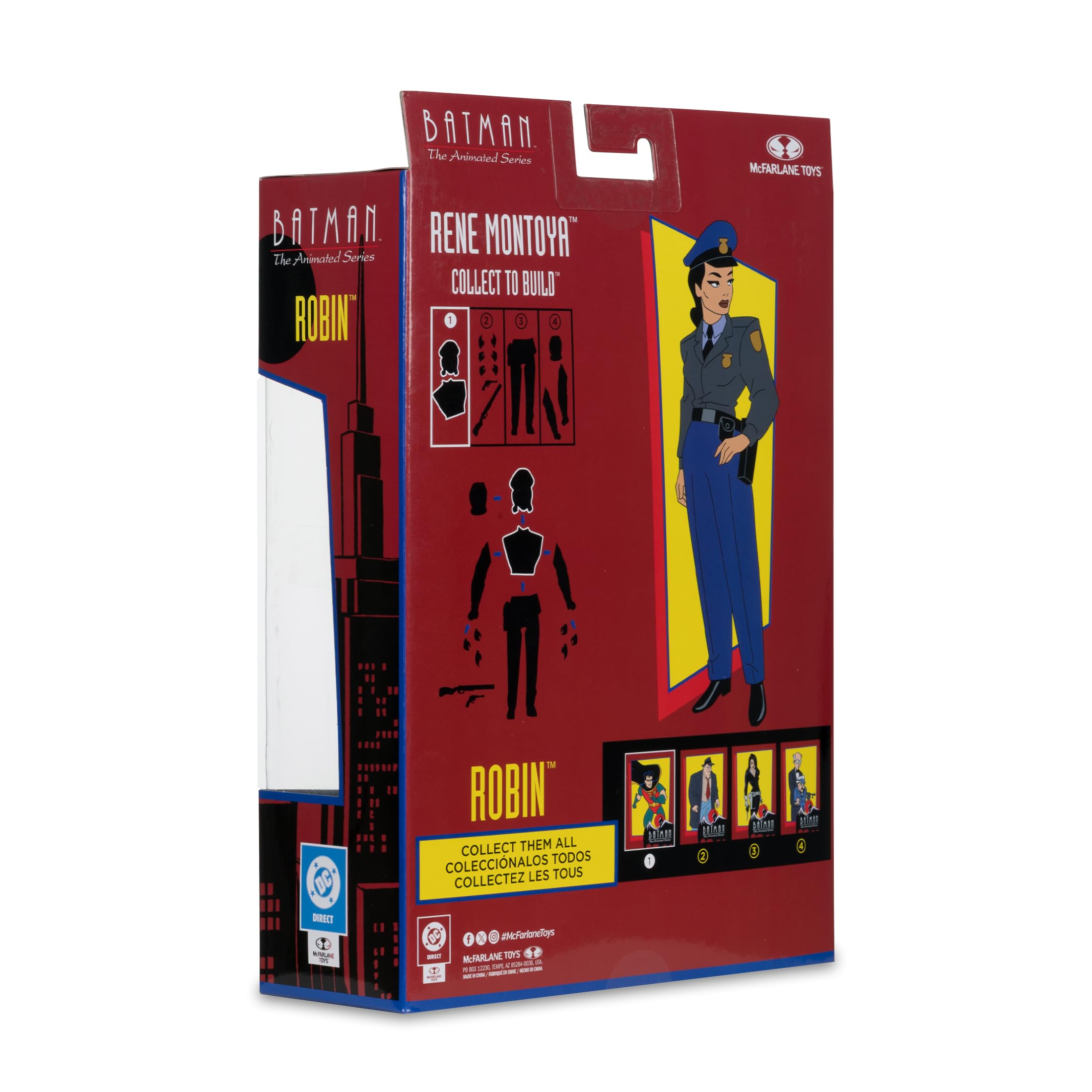 McFarlane DC Direct: Batman The Animated Series 15 cm figurka Build-A Wave 6 - Robin (czarno-czerwona)