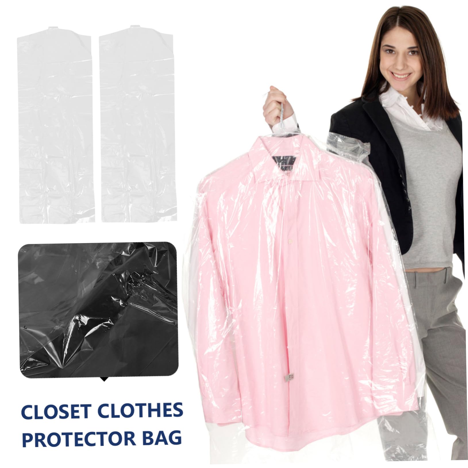 IMIKEYA 30piezas Funda Antipolvo Para Ropa Transparente Protector De Armario Para Trajes y Abrigos Bolsa De Almacenamiento Colgante Para Guardar Ropa De Vestir