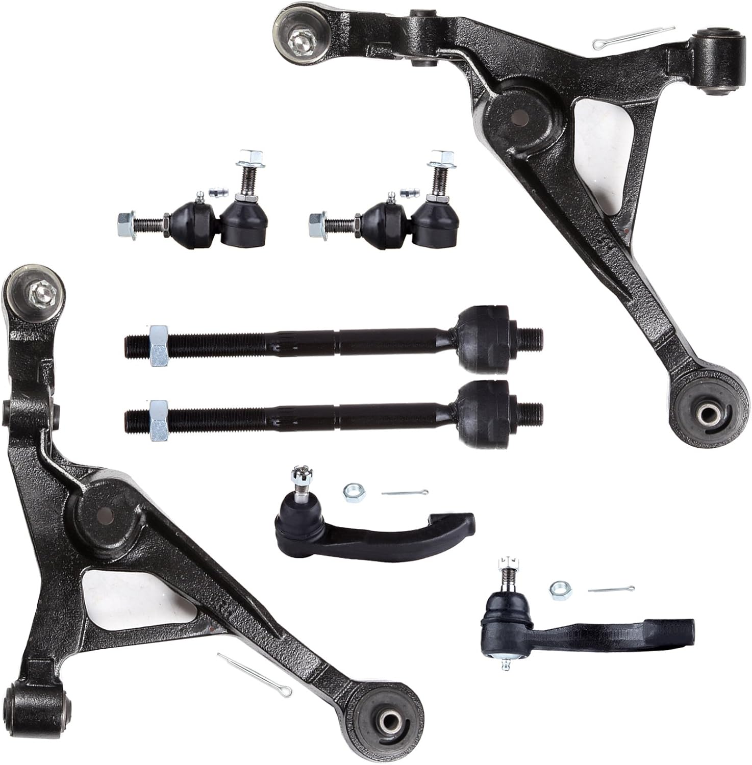 8pc Set Front Suspension Kit Lower Control Arm And Ball Joint Outer Inner Tie Rod End Sway Bar End Link Replacement 1995-2006 For Dodge Stratus For Chrysler Cirrus Sebring For Plymouth Breeze