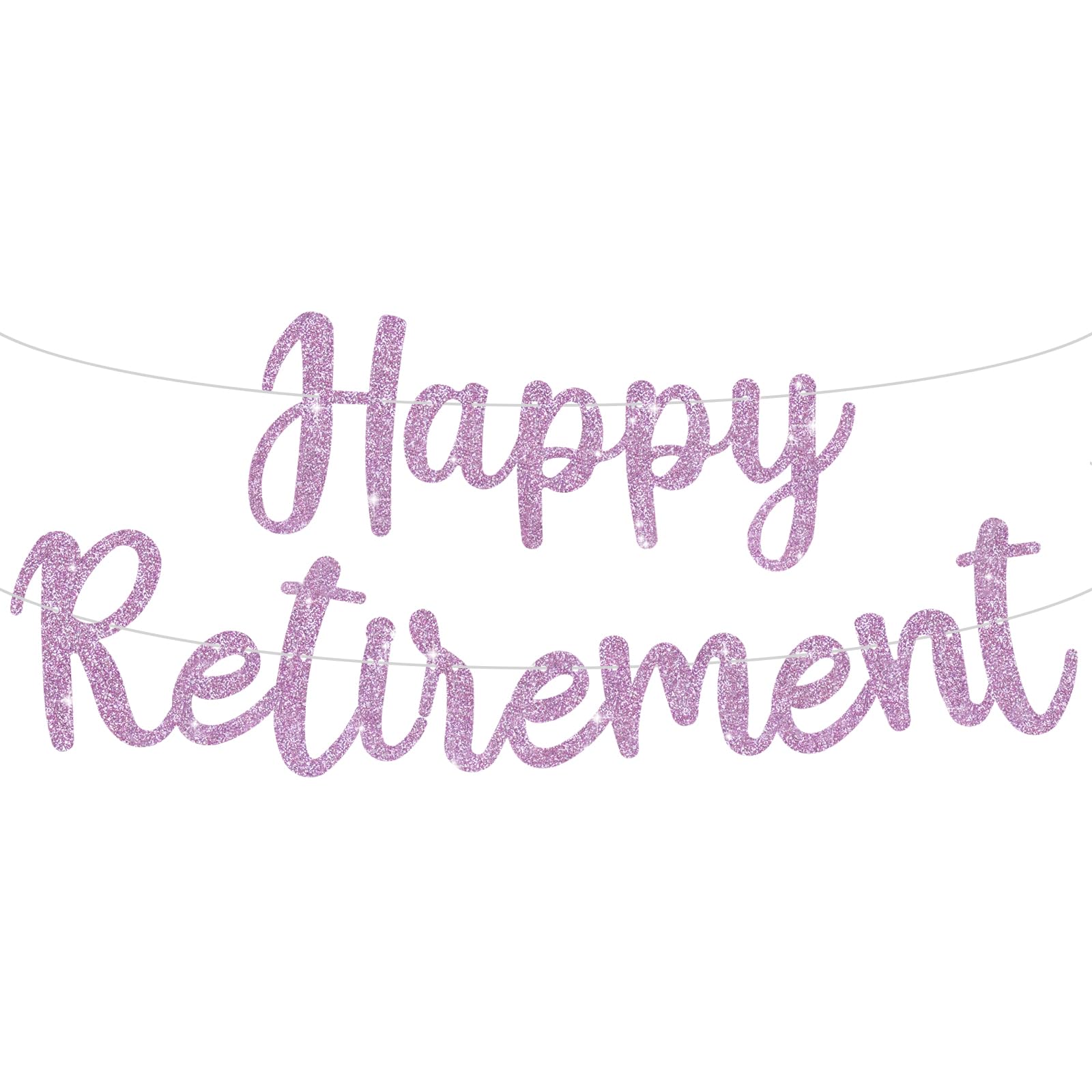 BEISHIDA Pre-Strung Light Purple Happy Retirement Banner Party Decoration