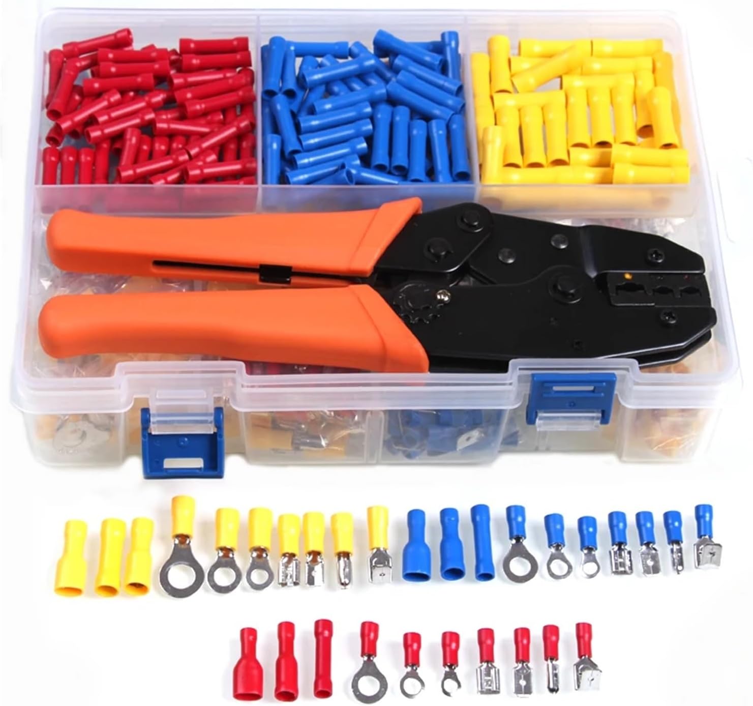 Insulated U-type Fork Set Terminals Crimp Cable Wire Connectors Female And Male Kit Full Butt Assorted Pliers Accessories VUQLDHAYZ