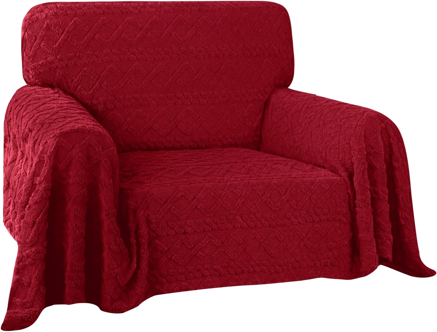 EasyGoing 80X102 inches Chair Sofa Cover, Jacquard Velvet