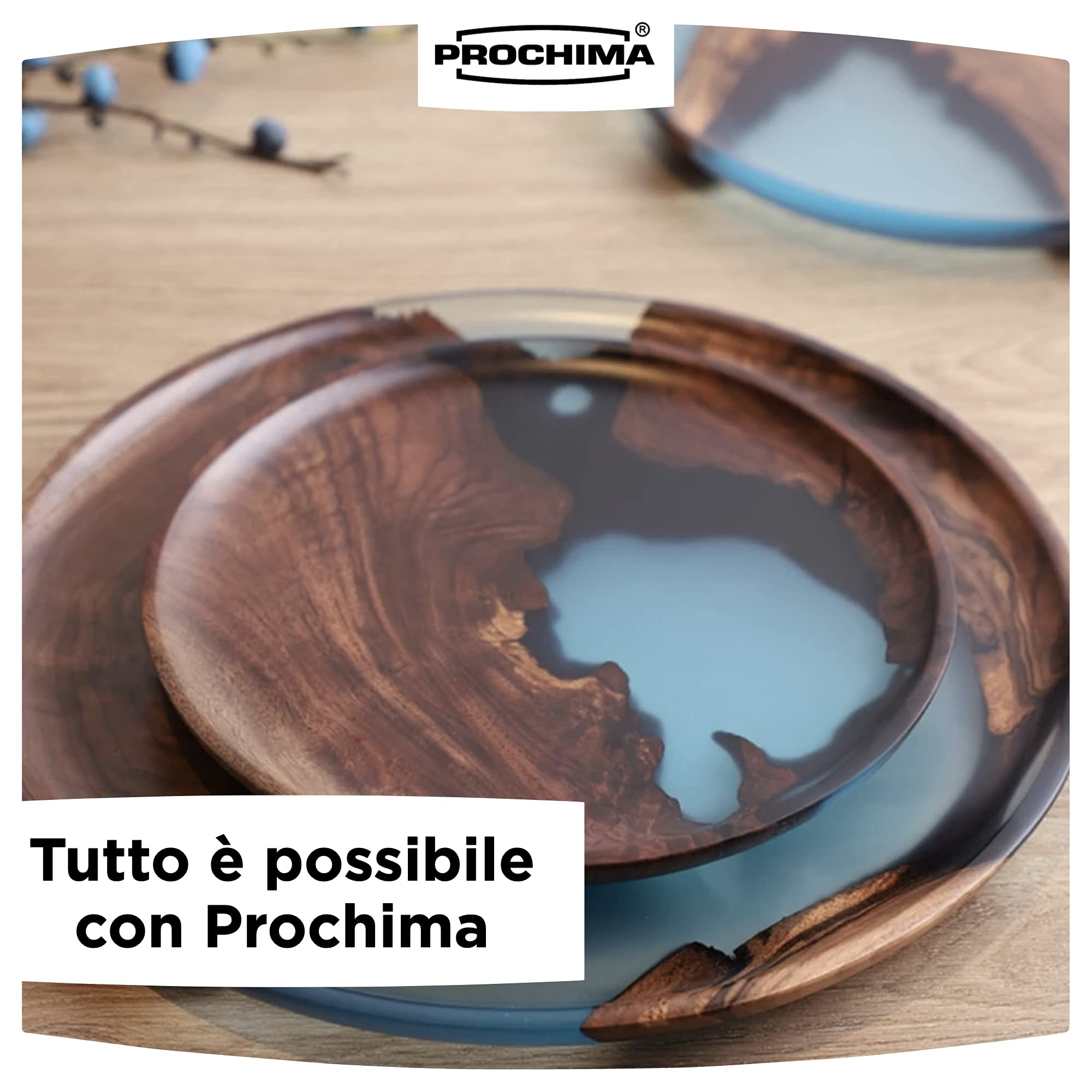 RESINA EPOSSIDICA TRASPARENTE, E-30 Effetto Acqua A+B, Certificata Atossica, 800 GR