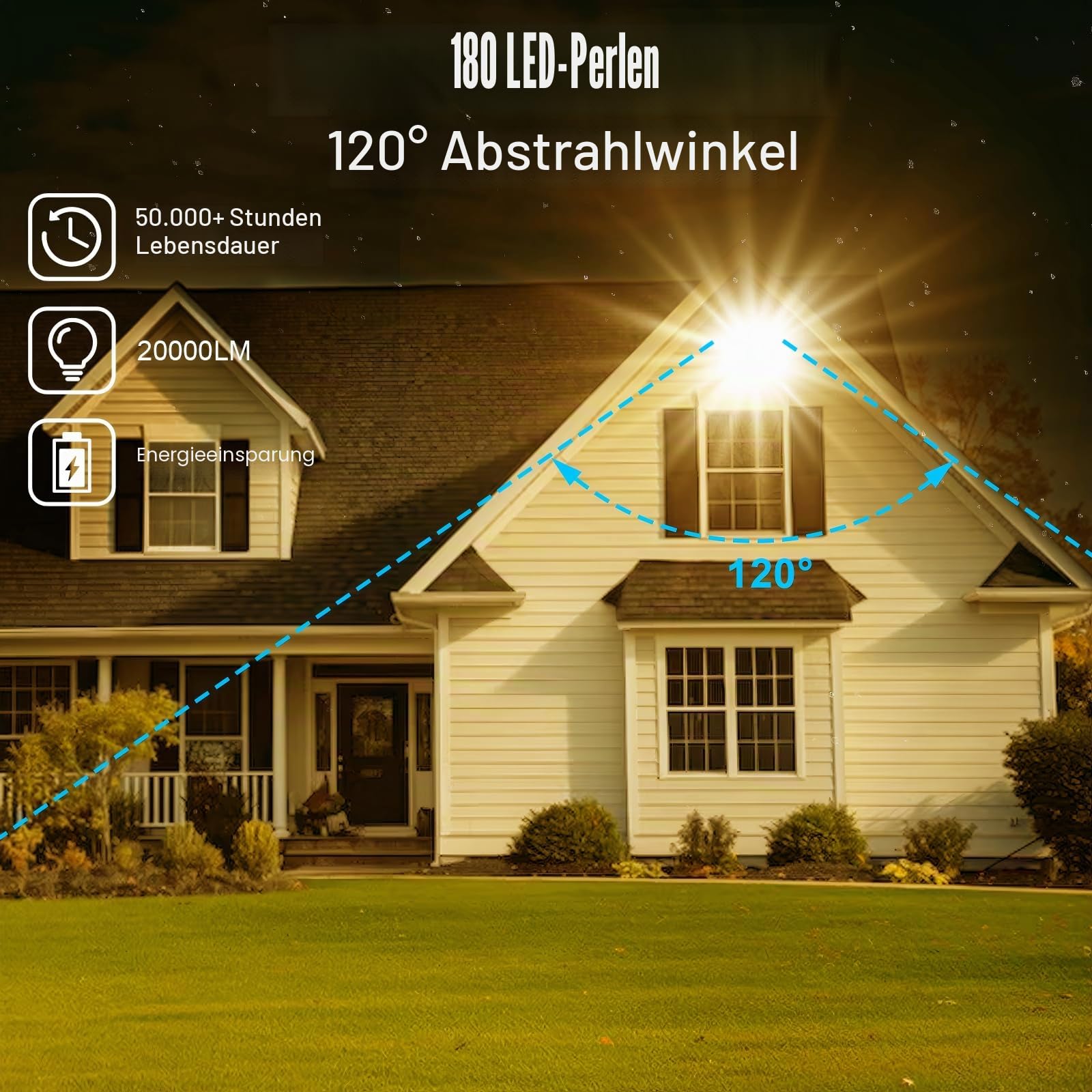 400W LED Strahler Außen, 2 Stück Superhell 40000LM Led Strahler Warmweiß 3000K Leds Scheiwerfer Flutlicht IP66 Wasserdicht led Außenstrahler für Innenhof Auffahrt Korridor Rasen