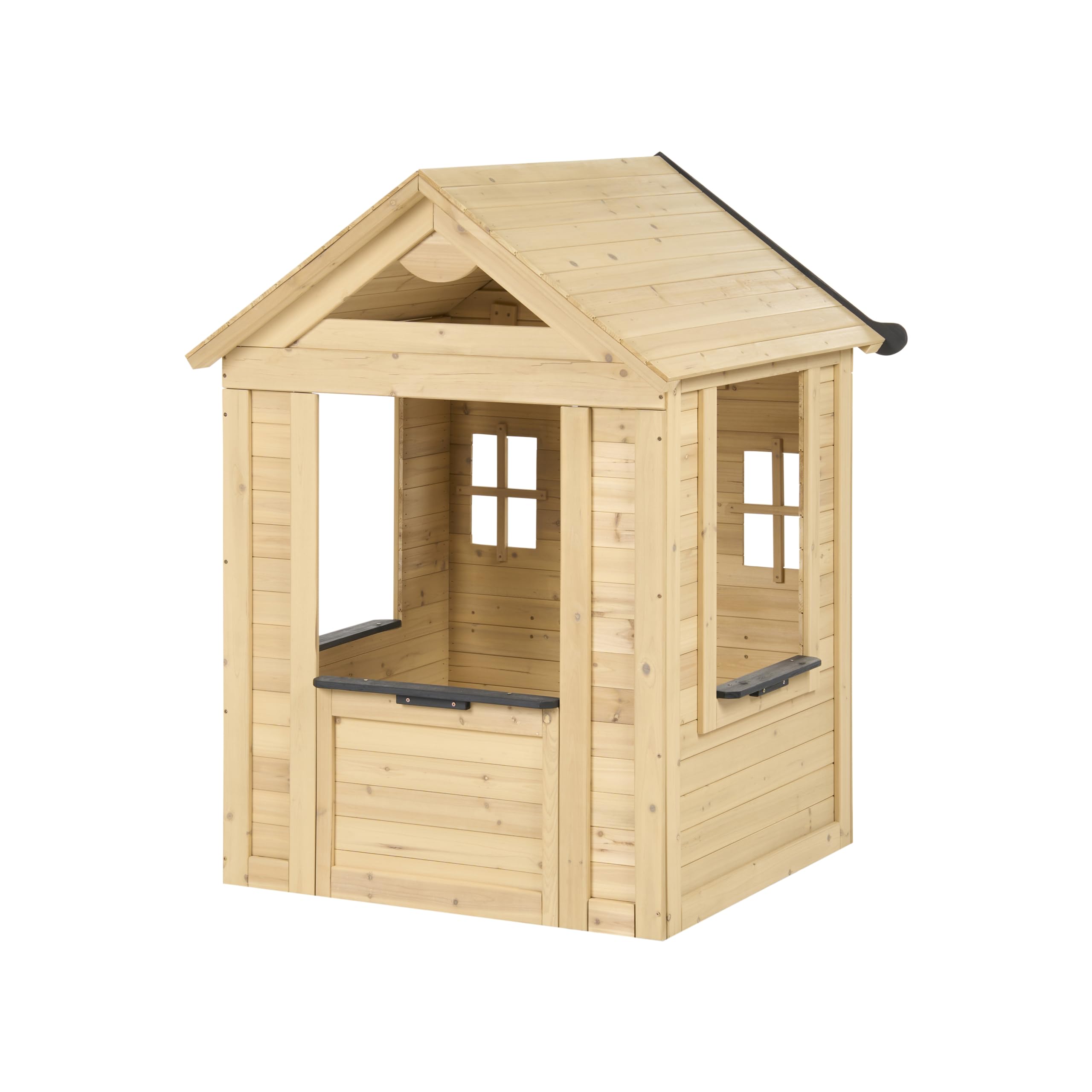 Casetta da giardino per bambini Casa in legno marrone chiaro