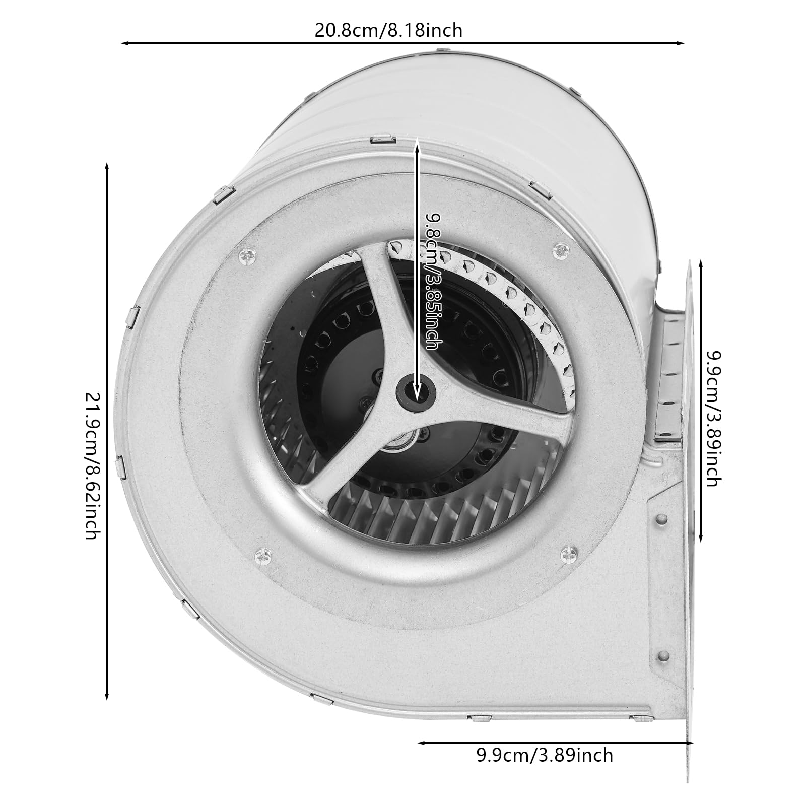 Radialventilator mit Doppelansaugung 150W AC 220V Laufrad Ø146 mm