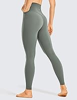 Vista 2 de CRZ YOGA Leggings de entrenamiento para mujer con sensación de desnudez cepillada de 25 pulgadas, pantalones de yoga de compresión de cintura alta