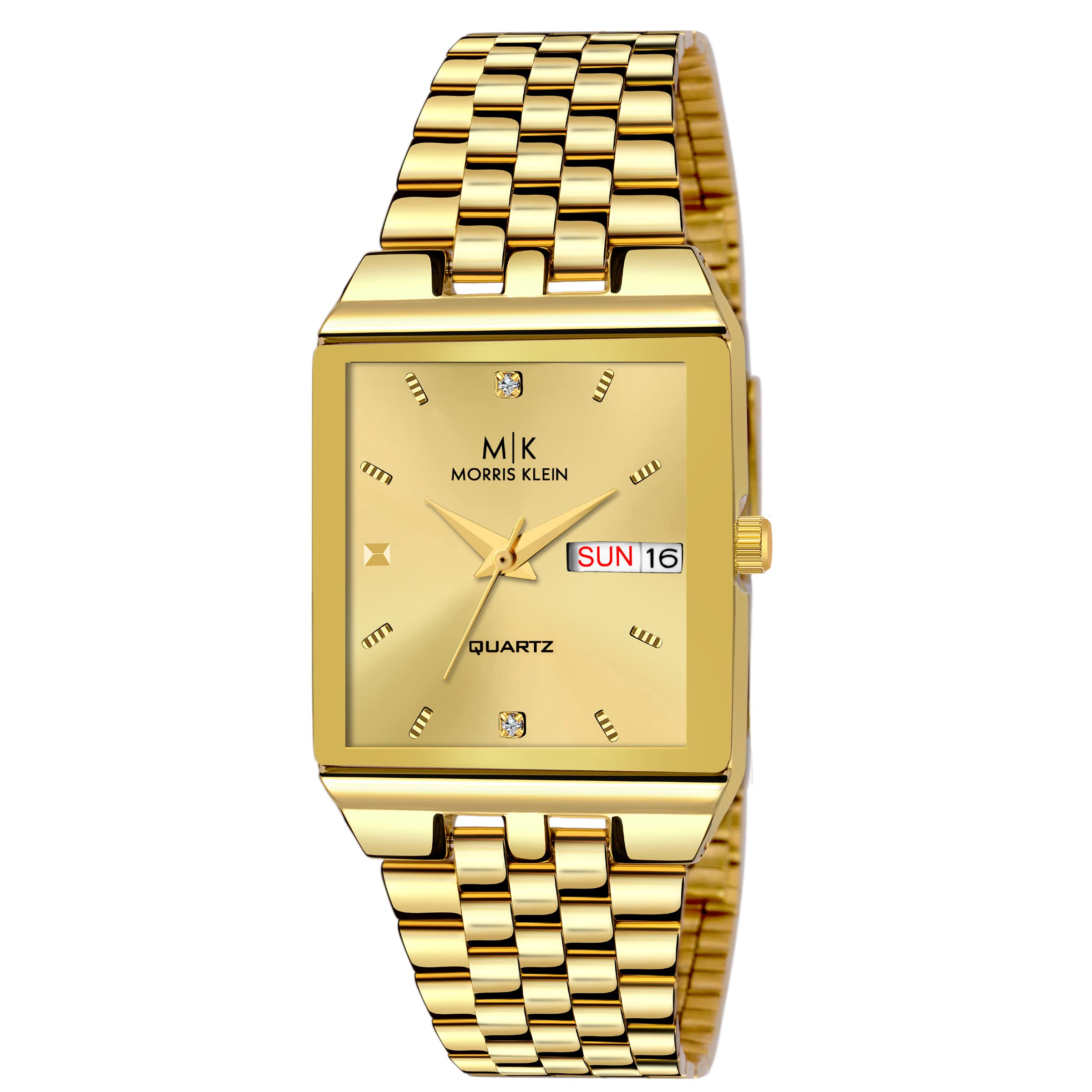 MORRIS KLEINOriginal Gold Plated Day & Date Functioning Analogue Dial Men's Watch (MK-1016)