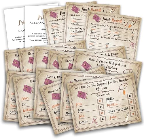 Juego de trivia bíblica, Prueba de disputa amigable con la Biblia, Juegos de trivia bíblica para la familia, Preguntas de disputas familiares de la