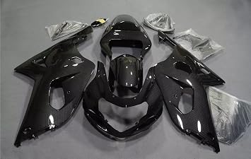 Motorcycle Black Carbon Fiber Effect Injection Mold ABS Fairings Fit for Suzuki 2001-2003 GSXR600 GSXR750 GSX-R 600 750 Bodywork Aftermarket Platics K1 2002 01 02 03