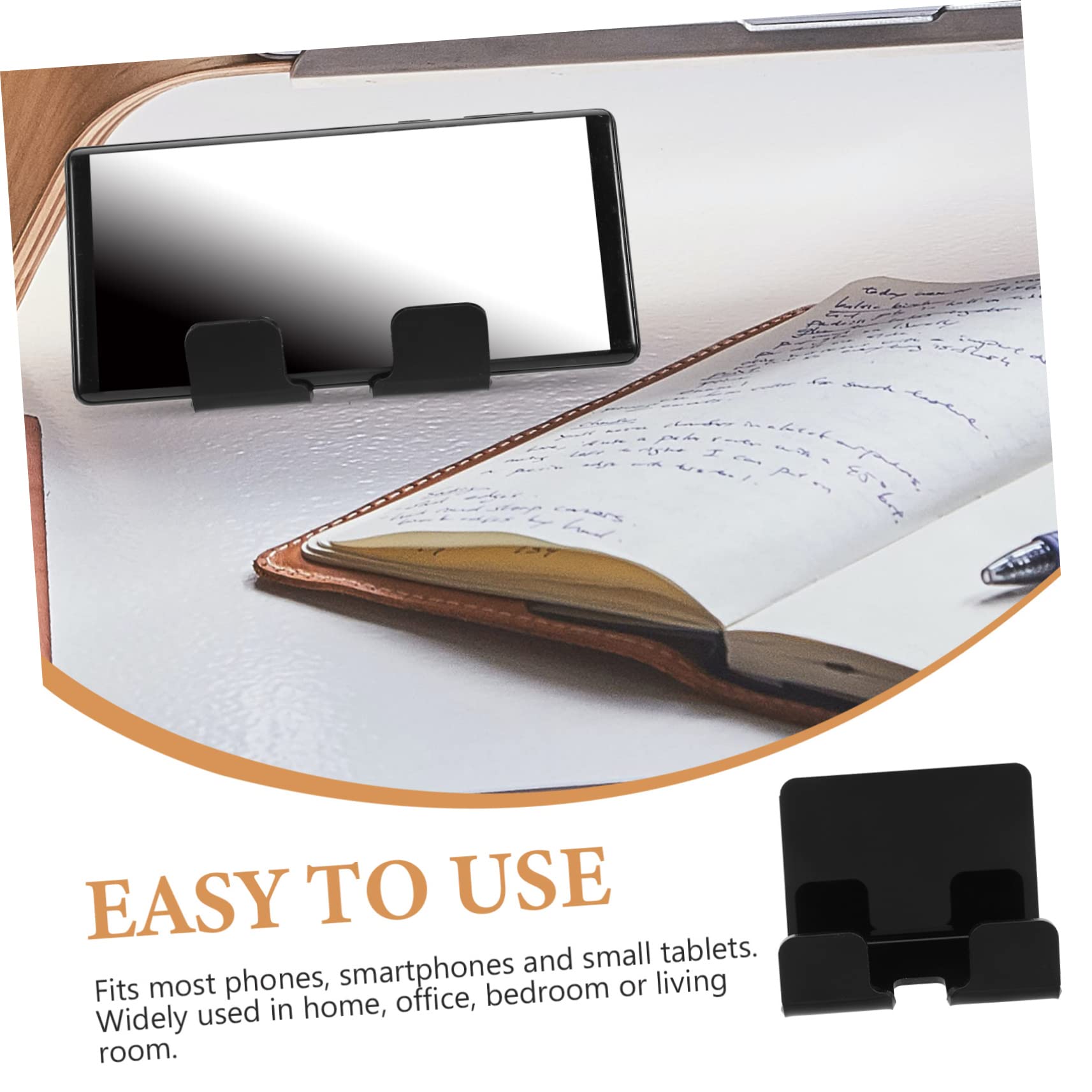 UPKOCH 4pezzi Supporto Per Telefono Da Parete Auto-adesivo Porta Smartphone Caricamento Da Letto Design Multipurpose Cucina e Ufficio Installazione Facile Supporto Per Telefono e
