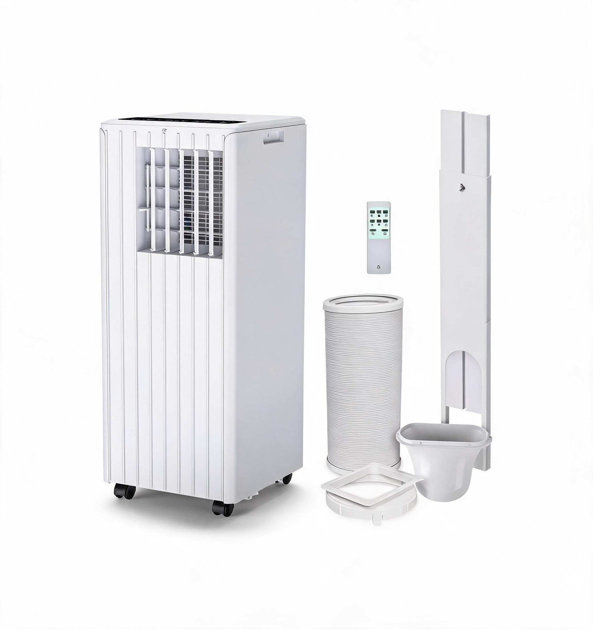 JustSmart ABS with JHS-9000BTU Portable Air Conditioner A030A - Cooling, Ventilation, Dehumidification, Higher Energy Efficiency, and Lower Power Consumption.