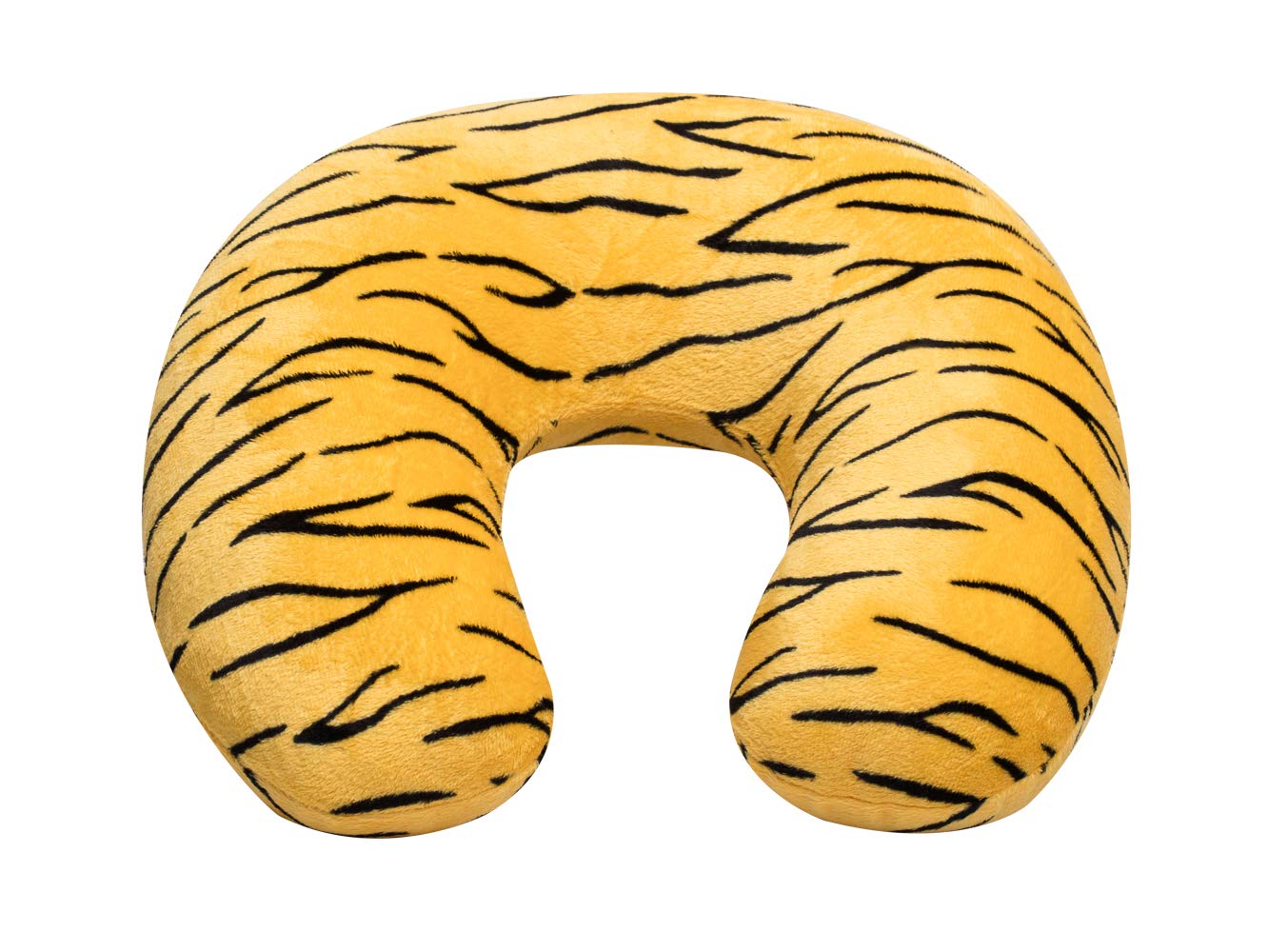 World's Best Feather Soft Microfiber Neck Pillow, Tiger Print, Neck