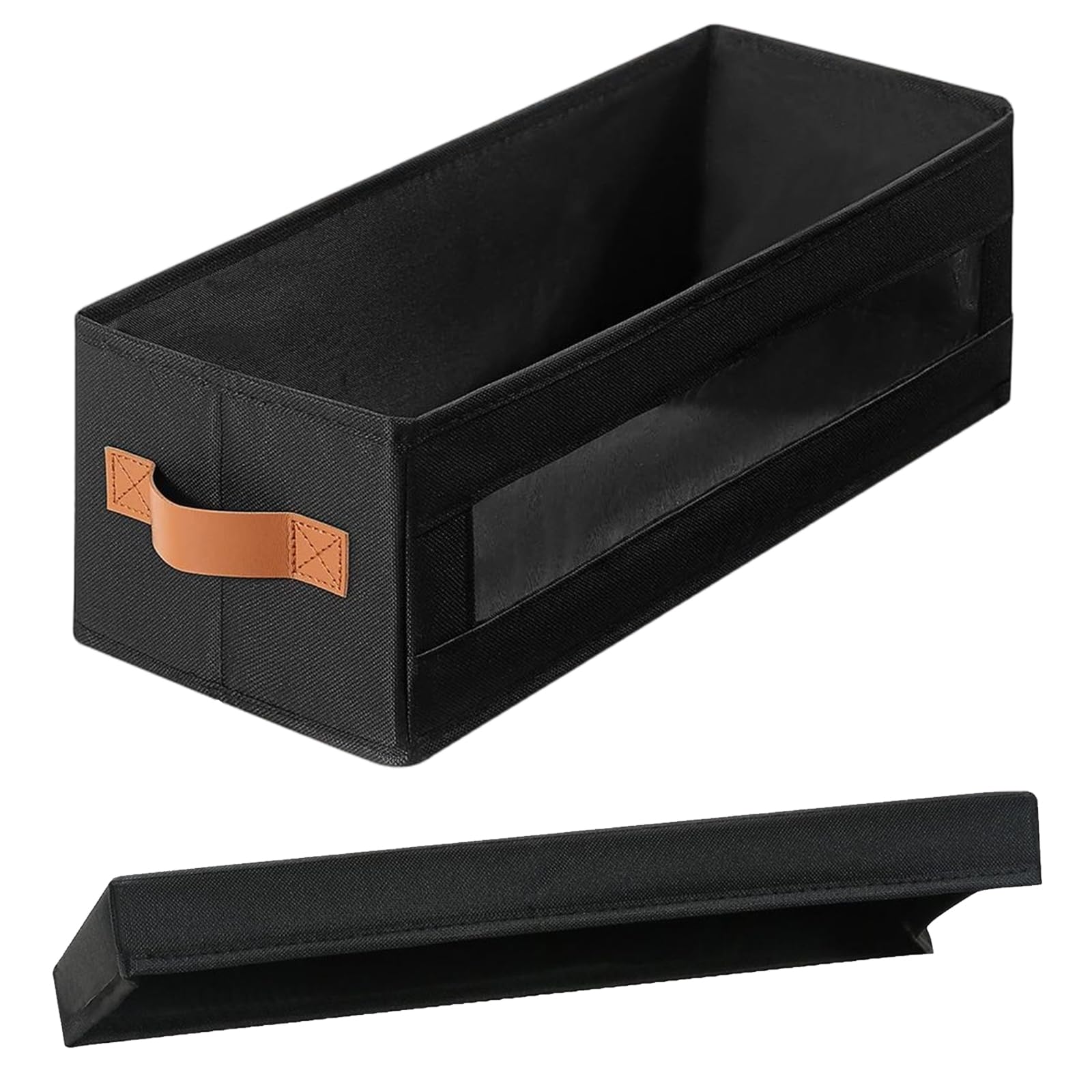 Kalttoy Modern Organizers with View Window Stackable Design Oxford Cloth Holds 32 Standard Clear Lid