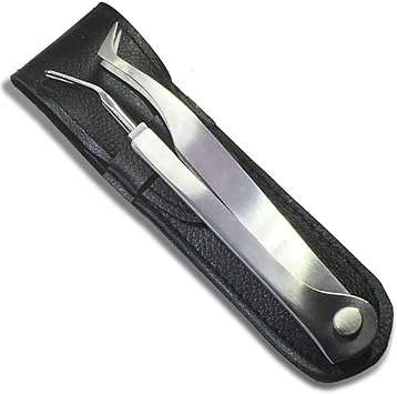 eTradewinds Tick Remover Tool | Tick-Off Pro | Hygienic All Stainless Steel Tick Removal Tool with Leather Case 4-Pack