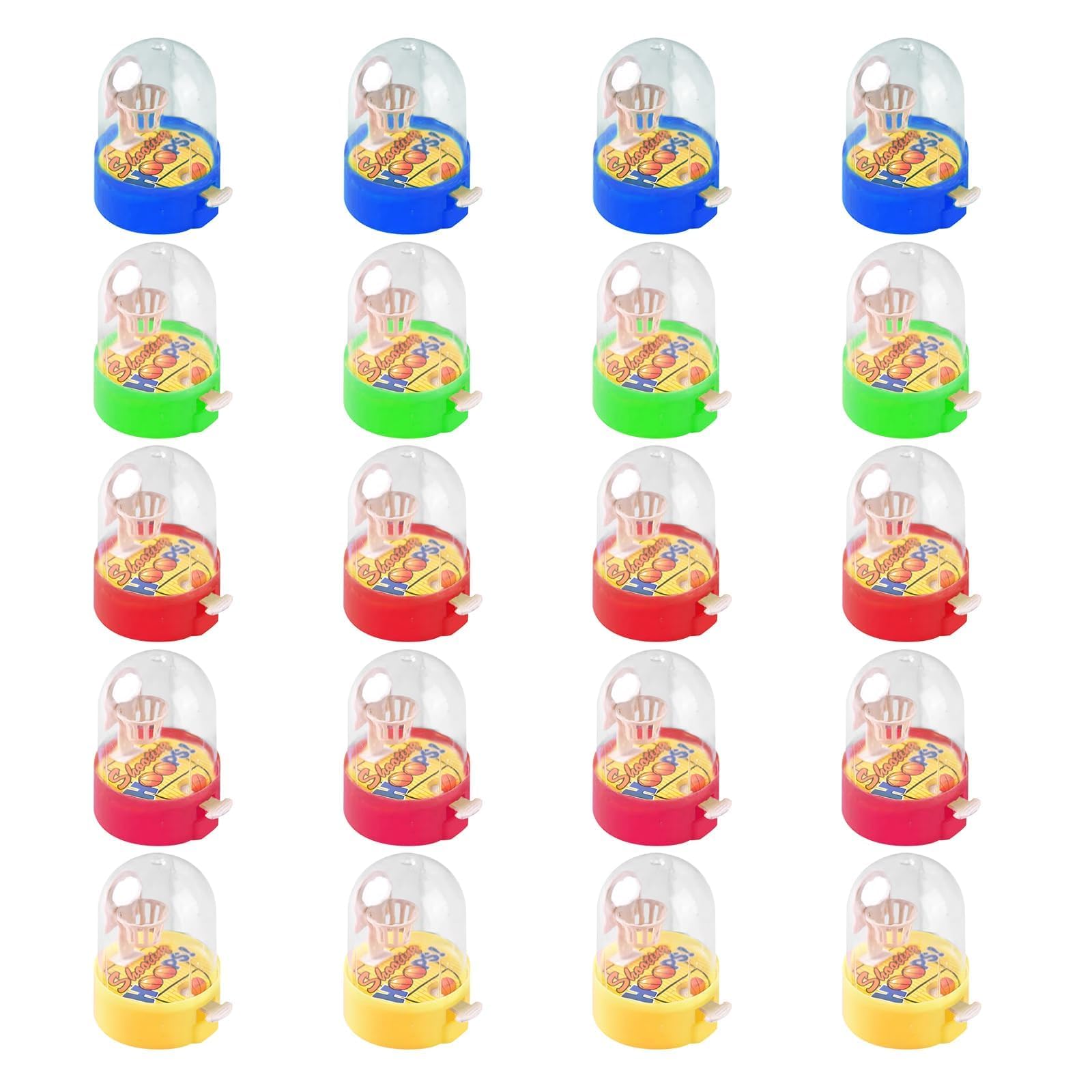 MUYAPAY 20 Pcs Mini Basketball for Brain Boosting Games Mini Basketball Hoop with Ingenious Design Basket Ball Hoop Indoors Suitable as Birthday Party Favors Children's Reward Prizes